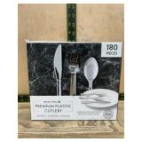 Premium Plastic Cutlery Set, 180 Pieces