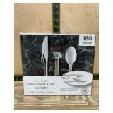 Premium Plastic Cutlery Set, 180 Pieces