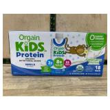 Orgain Kids Protein Vanilla Nutritional Shakes, 18