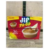 Jif To Go Creamy Peanut Butter, 36 Cups