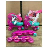 Adjustable Children's Roller Skates With Extra Whe