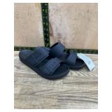 Black Crocs Brooklyn Buckle Low Sandals
