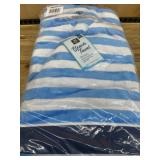 Striped Blue and White Beach Towel