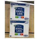 2 Boxes of 1000 Disposable Cup Lids Each