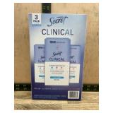 Secret Clinical Antiperspirant, 3-Pack