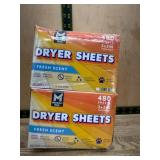 Twin Pack Dryer Sheets, Fresh Scent, 480 Count