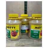Three Mott's No Sugar Added Apple Sauces