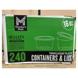 240 Translucent Plastic Containers and Lids