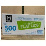 500 Clear Flat Lids for Cups