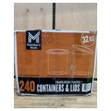 240 Translucent Plastic Containers and Lids