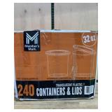 240 Translucent Plastic Containers with Lids