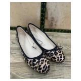Leopard Print Ballet Flats, Size 11M