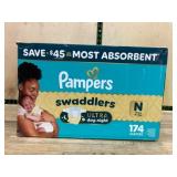 Pampers Swaddlers Diapers, Size N,