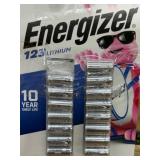 Energizer 123 Lithium Batteries, Pack of 12