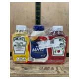 Pack of Heinz Ketchup, Mayonnaise, and Mustard