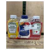 Heinz Condiment Trio: Ketchup, Mustard, and Mayo