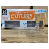 Clear Plastic Cutlery Combo Pack, 360 Pieces