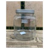 Glass Cracker Jar with Metal Lid