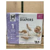 Size 1 Premium Baby Diapers, 164-Count