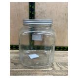 Clear Glass Cracker Jar with Metal Lid