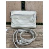 Beige Faux Leather Crossbody Wristlet