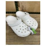 White Slip-On Clogs with Ventilation Holes