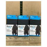 Three Black Rain Ponchos