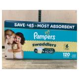 Pampers Swaddlers Diapers, Size 6, 120 Count