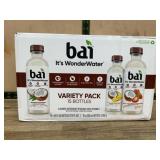 Bai WonderWater Variety Pack, 15 Bottles
