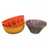 Three Assorted Large Mixing Bowls