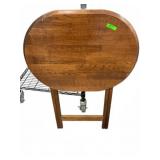 Wooden Oval Folding Tray Table