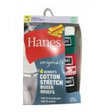 Hanes Women's Cotton Boxer Briefs 4-Pack 8/XL