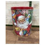 Santa Claus Metal Holiday Tin