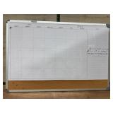 Whiteboard Calendar with Cork Strip