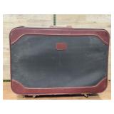 Black and Maroon Hard Shell Suitcase