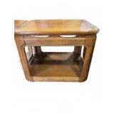 Wood Veneer Square Side Table