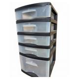 Plastic Storage Drawer Unit 13x25x14