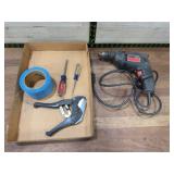 Tool Lot With Drill And Hand Tools