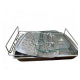 Stainless Steel Roasting Pan With Racks