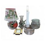 Glass Decor Pieces and Grandma Frame