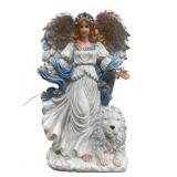 Angel Figurine with Lion Statue