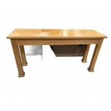 Oak Veneer Console Table