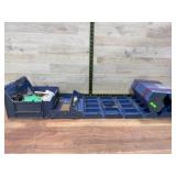 ROLYKIT Blue Plastic Organizer With Contents