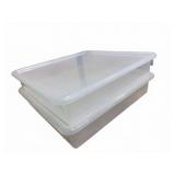 Two 15x15x3 Plastic Storage Containers