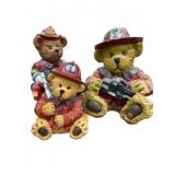 Firefighter Bear Figurine Set of Three