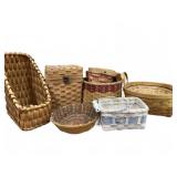 Woven Basket Lot, 8 Pieces