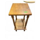 Wooden Two-Tier Side Table