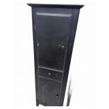 Black Painted Wood Storage Cabinet