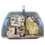 Rubber Stamp Collection in Bin