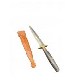 Fixed Blade Dagger With Leather Sheath